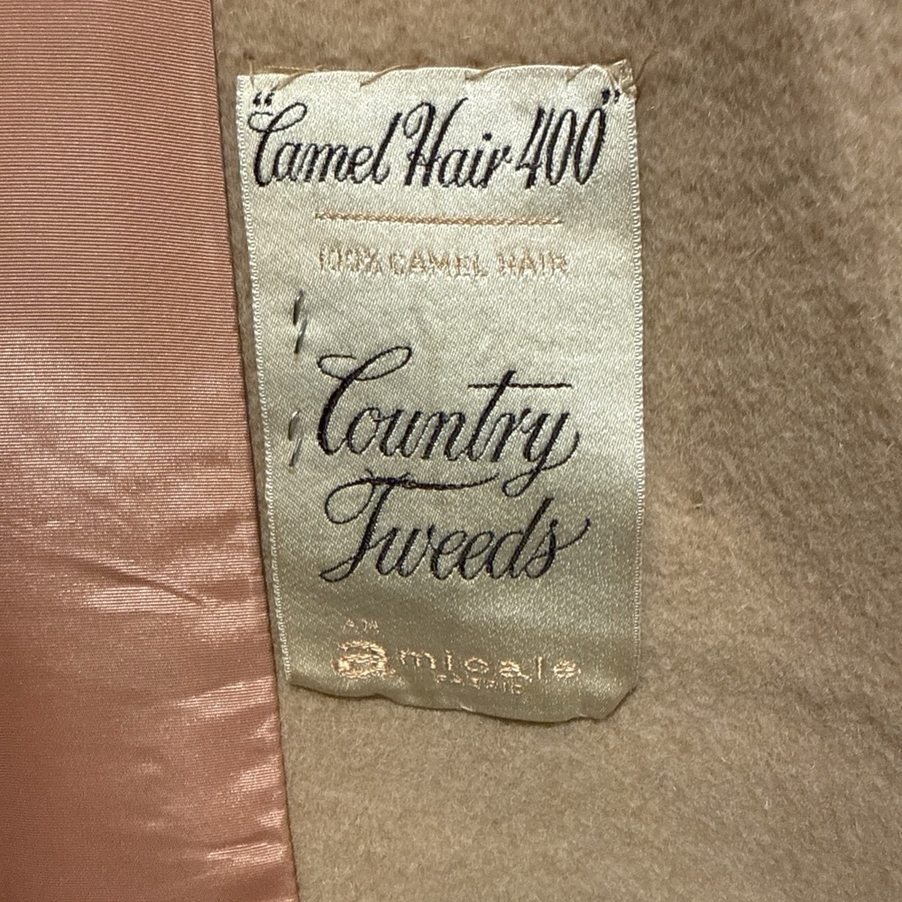 Ladies 100% Camel Hair 400 Coat Vintage Country Tweeds Size Tag Gone. I Think XL - Picture 8 of 16